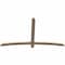 Ekena Millwork Bellingham Smooth Timber Gable Bracket, Douglas Fir, 72"W x 42"H x 1 1/2"D x 3 1/2"F, 14/12 Pitch GBW072X42X0204BEL00SDF - alternate 3